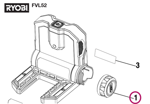 019173001041 Ryobi Battery End Cap | DRMower.ca